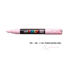 Marcador Uniball Posca PC-1M 0,7mm Rosa Claro | Ferramenta artística na bluepixel.pt