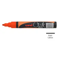 Marcador de Giz UNI PWE-5M 1,8-2,5mm Laranja Fluorescente - Marca 465 | Loja BluePixel