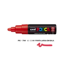 Marcador UniBall Posca PC-7M 4,5mm Vermelho | Marca 368 | Loja BluePixel