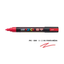 Marcador Uniball Posca PC-5M 1,8mm Vermelho Fluor | Ferramentas de Arte na bluepixel.pt