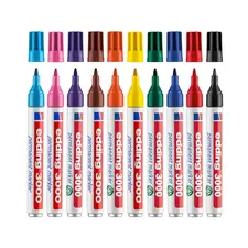 Marcador Permanente Edding 3000 10 Cores - Ponta Grossa 1,5-3mm | Loja BluePixel