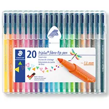 Marcadores Feltro Staedtler Triplus 323 - Estojo com 20 cores | Loja BluePixel
