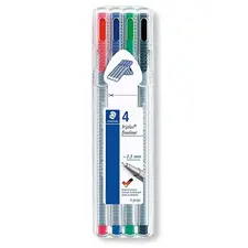 Marcador Fino Staedtler Triplus 334 0,3mm - 4 Cores | Loja BluePixel