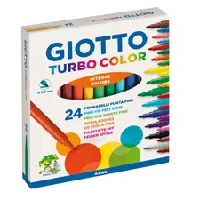 Marcador Feltro Giotto Turbo Color 24 Cores | Material Escolar na bluepixel.pt