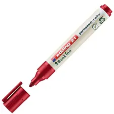 Marcador Permanente Grosso Edding e-21 Vermelho 1,5-3mm | Loja BluePixel