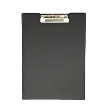 Prancheta A4 de plástico com capa e bolsa interior - Marca 397 - Cor preta | Loja BluePixel