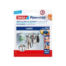 Recarga Tiras Gancho Tesa Powerstrips 50mmx20mm 10un - Fixação Segura e Versátil