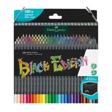 Lápis de Cor Faber-Castell Black Edition 100un Cx Cartão 18cm | Loja BluePixel