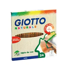 Lápis de Cor Giotto Natural 24un Caixa Cartão 18cm | Material Escolar de Qualidade