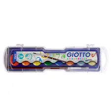 Conjunto Aguarelas 8 Cores Metal + Pincel Giotto | Material de Pintura para Crianças e Artistas