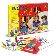 Conjunto Giotto Be-Be Colorir Stick Color Setem | Giz de Cera para Crianças | bluepixel.pt