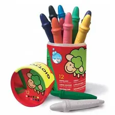 Lápis de Cera 12 Cores Giotto Be-Beem - Marca 47 | Material Escolar para Crianças