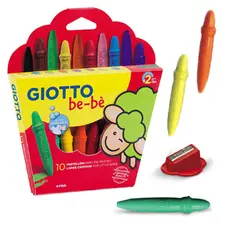 Lápis de Cera Giotto Be-Be 10un - Conjunto de Cores Vibrantes para Crianças | bluepixel.pt