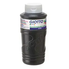 Guache de Dedos Giotto Dita Preto 750ml - Tinta Infantil Segura para Crianças