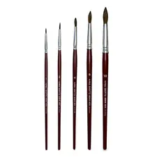 Conjunto de 5 Pincéis Giotto Guache Aguarela Redondo Nº1/2/4/6/10 | Loja BluePixel