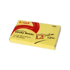 Bloco de Notas Aderentes Eagle Amarelo 040x050mm - 100 Folhas | Loja BluePixel