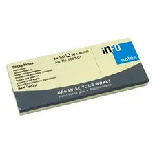 Bloco de Notas Aderentes Amarelo 40x50mm 100 Folhas - Pack 3 | Papelaria BluePixel