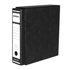 Pasta Arquivo Caixa Fixa L80 310x285 Ambar Marmor Preto | Organização de Documentos