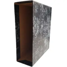 Caixa de Arquivo A5 Marmoreada Preto 151 - Dimensão 250x220mm, Altura 80mm, Organização de Documentos