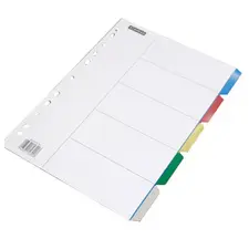 Separadores A4 de Plástico Cores Sortidas - Pack de 10 unidades | Loja BluePixel