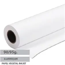 Papel Vegetal InkJet 90/95g 610mm x 50m Pack 1 Rolo | BluePixel.pt
