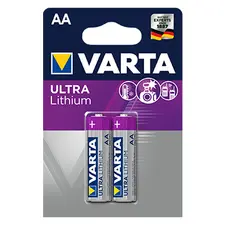 Pilhas AA Litio Varta LR6 1.5V - Pack de 2 | Alta Durabilidade | bluepixel.pt