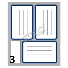 Etiquetas 83x53mm com rebordo de linhas - Marca 297 - Modelo Etiquetas 083x053mm - 10 folhas | bluepixel.pt