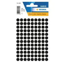 Etiquetas Redondas 8mm Pretas Herma1849 - 540 Unidades Marca 241 | Loja BluePixel