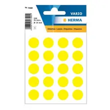 Etiquetas Redondas Amarelas 19mm Herma1884 - Pack 100 | Marca 241 | Loja BluePixel