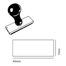 Pack Base Zinco Carimbo 40x07mm com Cabo Plástico - 10 Unidades | bluepixel.pt