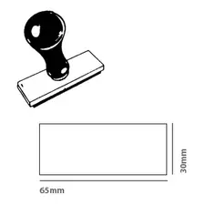 Pack Base Zinco Carimbo 65x30mm (018) com 5 cabos de plástico | Loja BluePixel