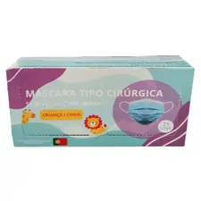 Máscara Descartável Criança 3 Camadas Cirúrgica Caixa 25un - Proteção Segura para Crianças