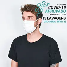 Máscara Reutilizável Danielle A Branca - 15 Lavagens | Loja BluePixel