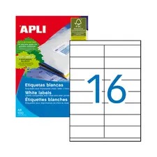 Etiquetas A4 105x35mm 100 Folhas Apli 1600 Unidades - Organização e Etiquetagem