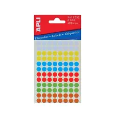 Etiquetas Redondas 8mm Sortido Apli 288un - Marca 40 | Loja BluePixel