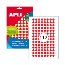 Etiquetas Redondas 10mm Vermelho Marca 40 - 1008 Unidades | BluePixel.pt