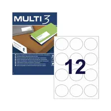 Etiquetas Redondas 60mm 100Fls A4 Multi3 1200un - Marca 312 | Loja BluePixel