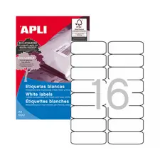 Etiquetas A4 099 34x9mm - Pack com 500 folhas | Marca 40 | Apli | Loja online BluePixel