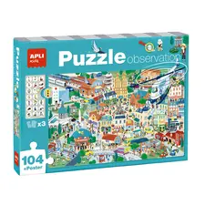 Jogo Educativo Puzzle Apli Observação da Cidade 104 Peças | Loja BluePixel