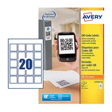 Etiquetas QRcode 45x45mm Avery 25 Folhas 500 Unidades - Marca 123 | Loja BluePixel