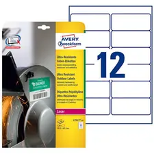 Etiquetas Ultra-Resistentes Avery 99x42,3mm - Pack 10 Folhas, 120 Unidades | Loja BluePixel