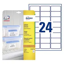 Etiquetas de Congelação Avery 63,5x33,9mm - 25 Folhas, 600 Unidades | bluepixel.pt