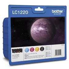 Pack de Tinteiros Brother LC1220VALBP - 4 Cores, 300 Páginas | Loja BluePixel.pt