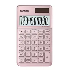 Calculadora de Bolso Casio SL1000SCPK Rosa Claro - 10 Dígitos | Loja BluePixel