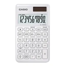 Calculadora de Bolso Casio SL1000SCWE Branco 10 Dígitos | Loja BluePixel