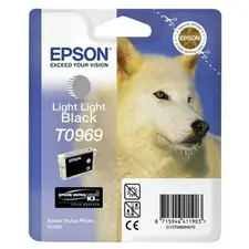 Tinteiro Epson T0969 Cinzento Claro 11,4ml | Compatível com Impressoras Epson | BluePixel