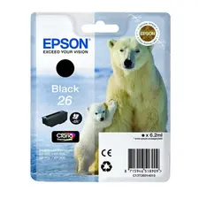 Tinteiro Epson 26 Preto C13T26014010 6,2ml - Impressões de Qualidade até 220 páginas | bluepixel.pt
