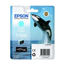 Tinteiro Epson T7605 Azul Claro C13T76054010 - 25,9ml | Loja BluePixel