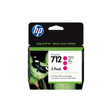 Pack de 3 Tintes Magenta HP 712 29ml - Compatível com Impressoras HP | bluepixel.pt
