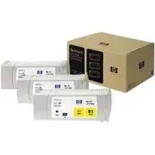 Pack de 3 Tinteiros HP 81 Amarelo C5069A 680ml | Compatível com impressoras HP | BluePixel.pt